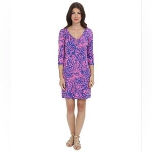 Lilly Pulitzer Palmetto Dress Sapphire Blue Rollin in the Grass